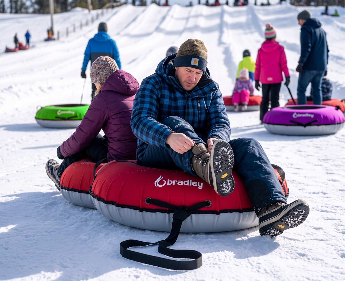 Ultimate Towable Snow Tube Sled with Heavy Duty Cover