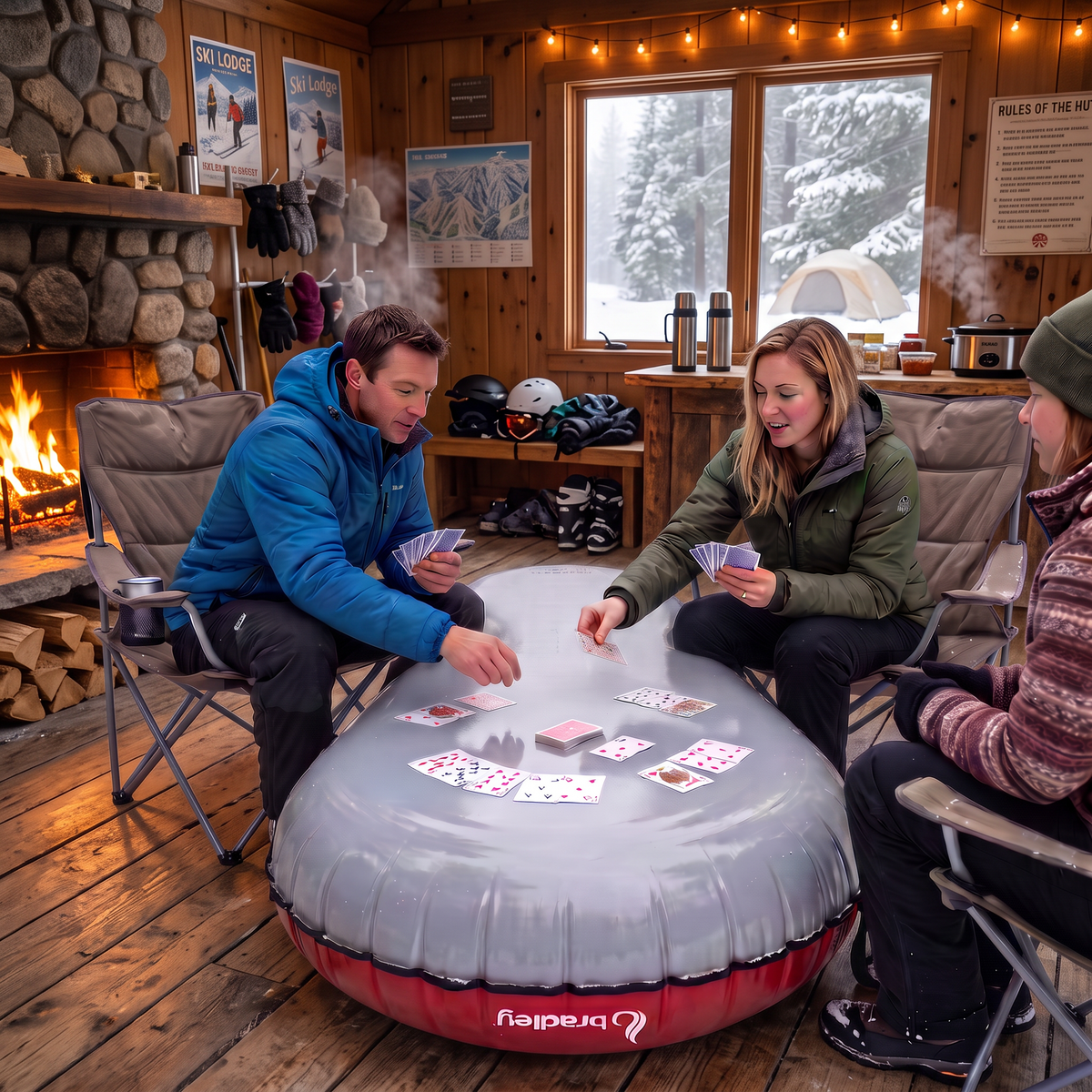 Ultimate Towable Snow Tube Sled with Heavy Duty Cover