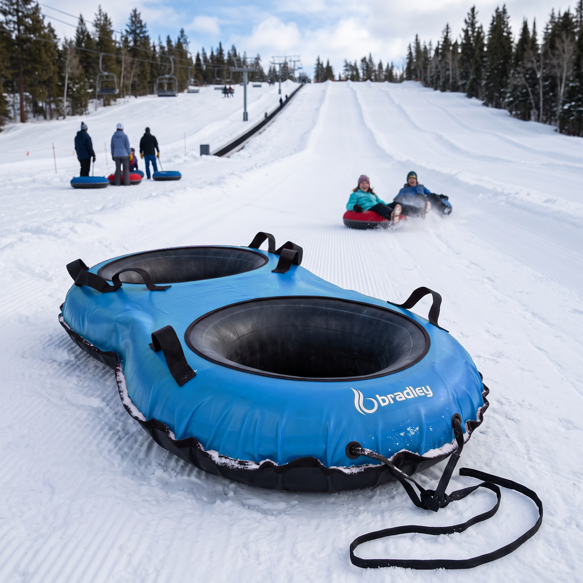 Ultimate Towable Snow Tube Sled with Heavy Duty Cover