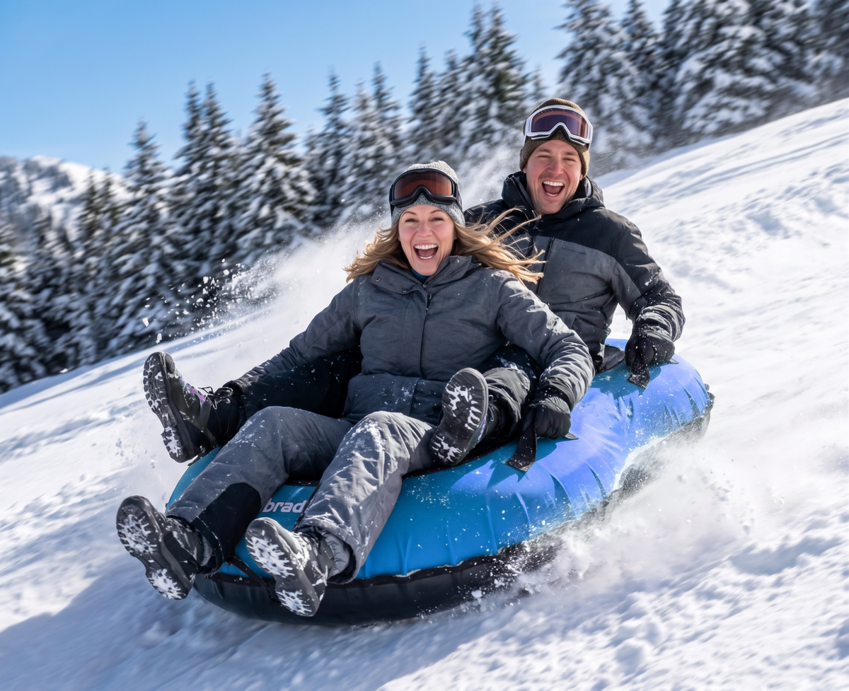 Ultimate Towable Snow Tube Sled with Heavy Duty Cover