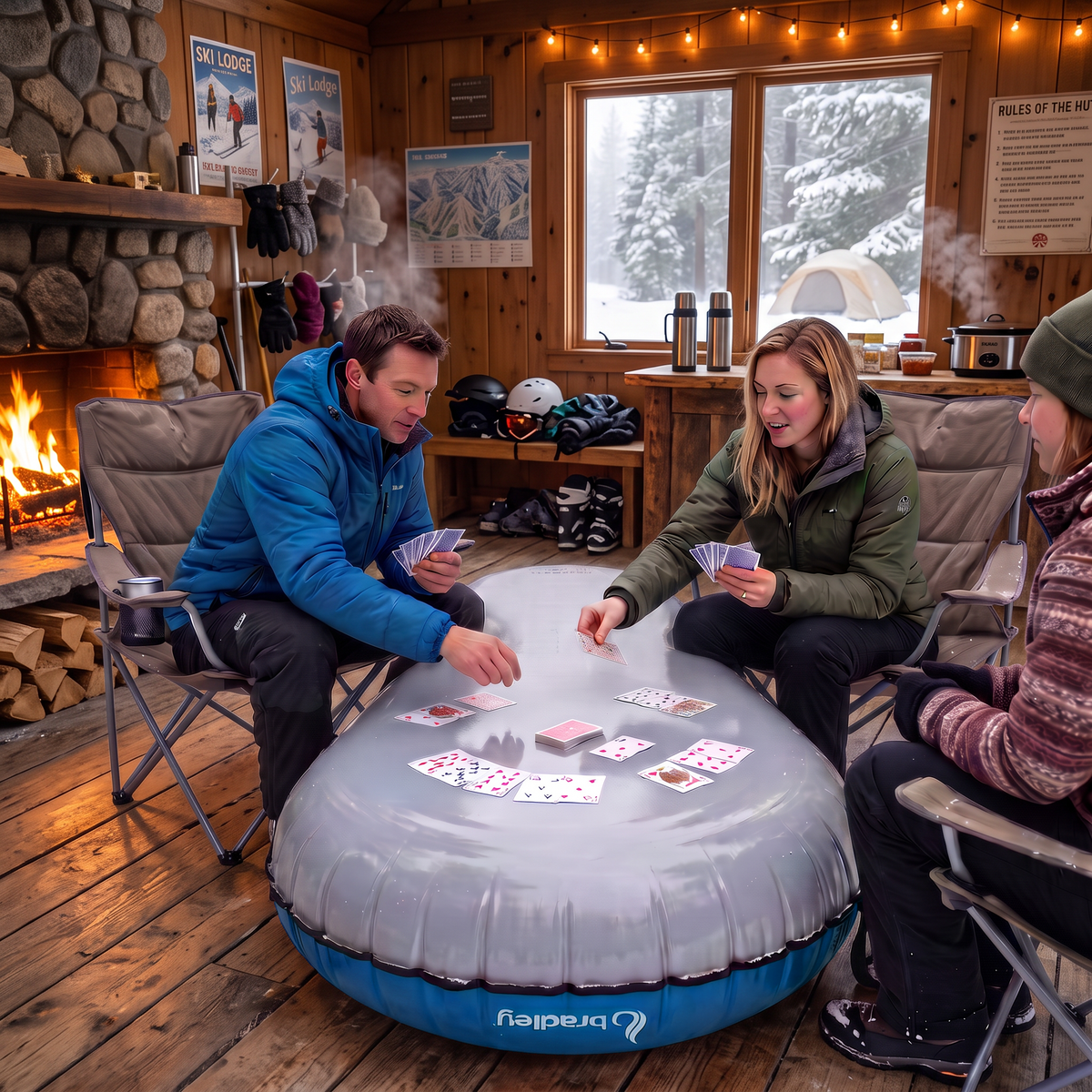 Ultimate Towable Snow Tube Sled with Heavy Duty Cover