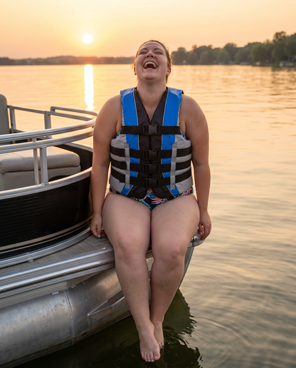 High-Performance Hardcore Adult Life Vest | USCG Approved Safety Flotation Device for Water Sports, Boating, and Outdoor Adventures | Fully Enclosed and Designed for Max Visibility