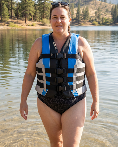 High-Performance Hardcore Adult Life Vest | USCG Approved Safety Flotation Device for Water Sports, Boating, and Outdoor Adventures | Fully Enclosed and Designed for Max Visibility