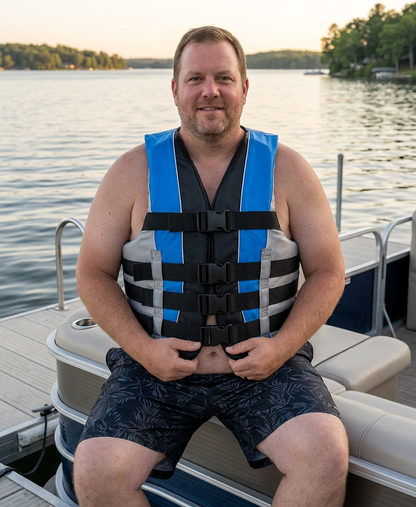 High-Performance Hardcore Adult Life Vest | USCG Approved Safety Flotation Device for Water Sports, Boating, and Outdoor Adventures | Fully Enclosed and Designed for Max Visibility