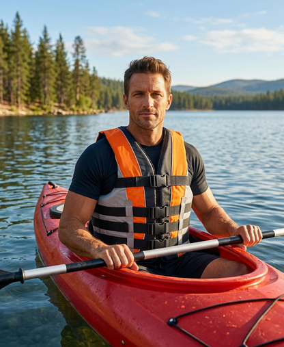 High-Performance Hardcore Adult Life Vest | USCG Approved Safety Flotation Device for Water Sports, Boating, and Outdoor Adventures | Fully Enclosed and Designed for Max Visibility