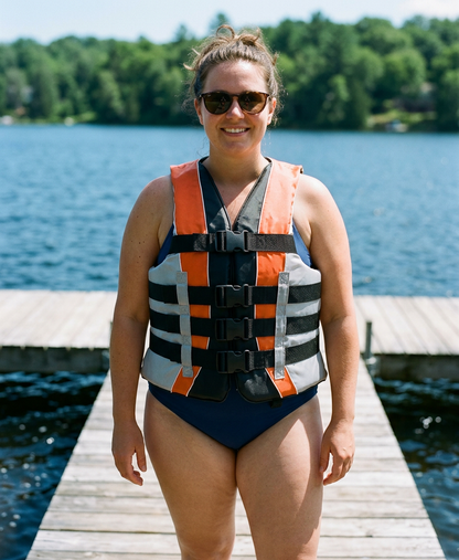High-Performance Hardcore Adult Life Vest | USCG Approved Safety Flotation Device for Water Sports, Boating, and Outdoor Adventures | Fully Enclosed and Designed for Max Visibility