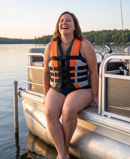 High-Performance Hardcore Adult Life Vest | USCG Approved Safety Flotation Device for Water Sports, Boating, and Outdoor Adventures | Fully Enclosed and Designed for Max Visibility
