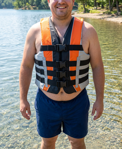 High-Performance Hardcore Adult Life Vest | USCG Approved Safety Flotation Device for Water Sports, Boating, and Outdoor Adventures | Fully Enclosed and Designed for Max Visibility