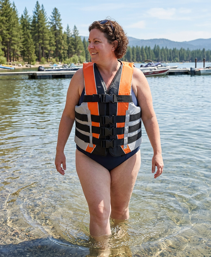 High-Performance Hardcore Adult Life Vest | USCG Approved Safety Flotation Device for Water Sports, Boating, and Outdoor Adventures | Fully Enclosed and Designed for Max Visibility