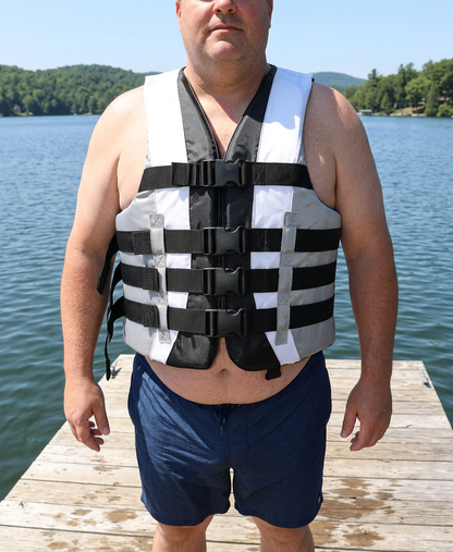 High-Performance Hardcore Adult Life Vest | USCG Approved Safety Flotation Device for Water Sports, Boating, and Outdoor Adventures | Fully Enclosed and Designed for Max Visibility