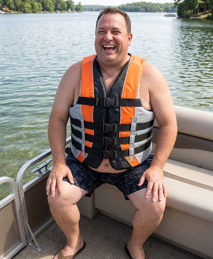 High-Performance Hardcore Adult Life Vest | USCG Approved Safety Flotation Device for Water Sports, Boating, and Outdoor Adventures | Fully Enclosed and Designed for Max Visibility
