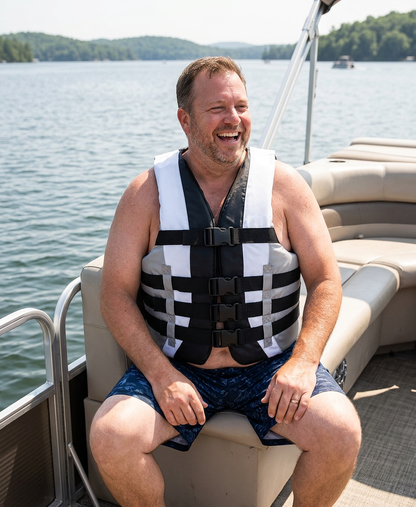 High-Performance Hardcore Adult Life Vest | USCG Approved Safety Flotation Device for Water Sports, Boating, and Outdoor Adventures | Fully Enclosed and Designed for Max Visibility