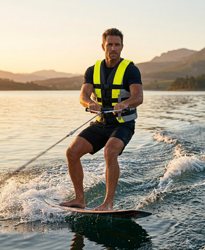 High-Performance Hardcore Adult Life Vest | USCG Approved Safety Flotation Device for Water Sports, Boating, and Outdoor Adventures | Fully Enclosed and Designed for Max Visibility
