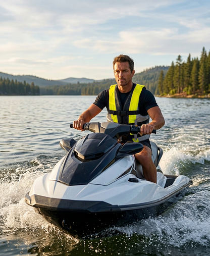 High-Performance Hardcore Adult Life Vest | USCG Approved Safety Flotation Device for Water Sports, Boating, and Outdoor Adventures | Fully Enclosed and Designed for Max Visibility