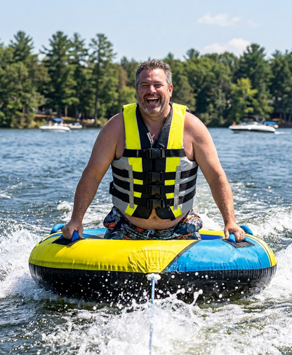 High-Performance Hardcore Adult Life Vest | USCG Approved Safety Flotation Device for Water Sports, Boating, and Outdoor Adventures | Fully Enclosed and Designed for Max Visibility
