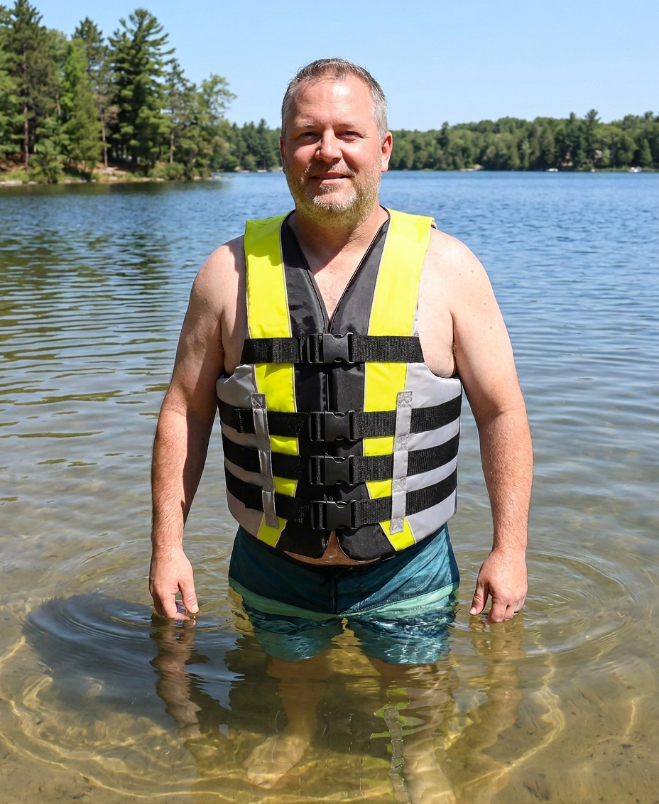 High-Performance Hardcore Adult Life Vest | USCG Approved Safety Flotation Device for Water Sports, Boating, and Outdoor Adventures | Fully Enclosed and Designed for Max Visibility