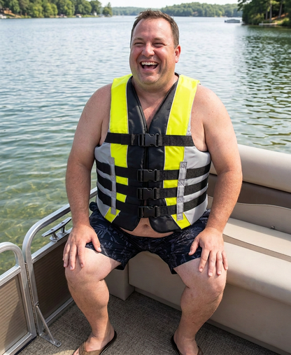 High-Performance Hardcore Adult Life Vest | USCG Approved Safety Flotation Device for Water Sports, Boating, and Outdoor Adventures | Fully Enclosed and Designed for Max Visibility