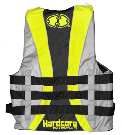 High-Performance Hardcore Adult Life Vest | USCG Approved Safety Flotation Device for Water Sports, Boating, and Outdoor Adventures | Fully Enclosed and Designed for Max Visibility