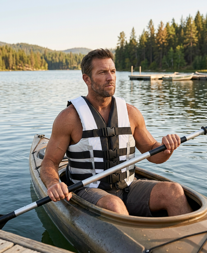 High-Performance Hardcore Adult Life Vest | USCG Approved Safety Flotation Device for Water Sports, Boating, and Outdoor Adventures | Fully Enclosed and Designed for Max Visibility