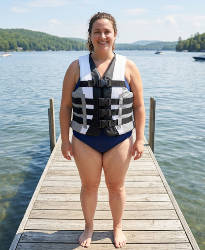 High-Performance Hardcore Adult Life Vest | USCG Approved Safety Flotation Device for Water Sports, Boating, and Outdoor Adventures | Fully Enclosed and Designed for Max Visibility