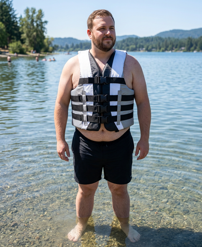 High-Performance Hardcore Adult Life Vest | USCG Approved Safety Flotation Device for Water Sports, Boating, and Outdoor Adventures | Fully Enclosed and Designed for Max Visibility