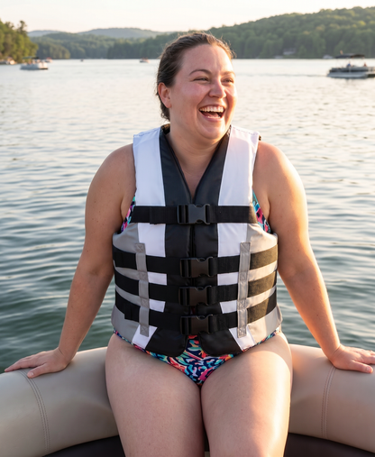 High-Performance Hardcore Adult Life Vest | USCG Approved Safety Flotation Device for Water Sports, Boating, and Outdoor Adventures | Fully Enclosed and Designed for Max Visibility
