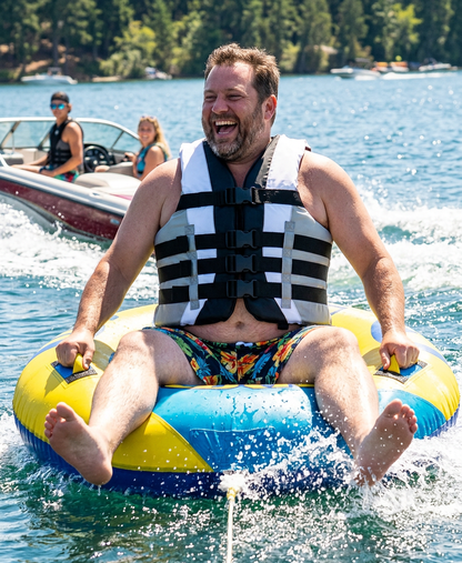 High-Performance Hardcore Adult Life Vest | USCG Approved Safety Flotation Device for Water Sports, Boating, and Outdoor Adventures | Fully Enclosed and Designed for Max Visibility