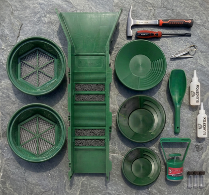 Sluice Fox 10-Piece Gold Panning Kit with 31" Sluice