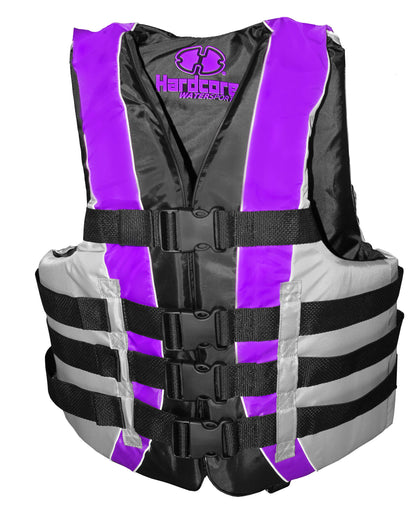 High-Performance Hardcore Adult Life Vest | USCG Approved Safety Flotation Device for Water Sports, Boating, and Outdoor Adventures | Fully Enclosed and Designed for Max Visibility