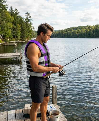 High-Performance Hardcore Adult Life Vest | USCG Approved Safety Flotation Device for Water Sports, Boating, and Outdoor Adventures | Fully Enclosed and Designed for Max Visibility