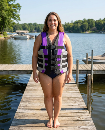 High-Performance Hardcore Adult Life Vest | USCG Approved Safety Flotation Device for Water Sports, Boating, and Outdoor Adventures | Fully Enclosed and Designed for Max Visibility