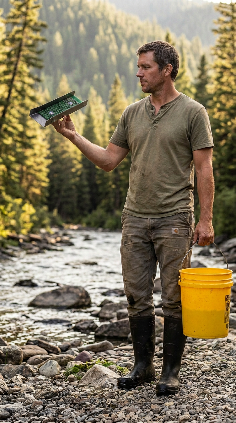 Sluice Fox 12" Pocket Sluice Box – Portable Metal Sluice Kit