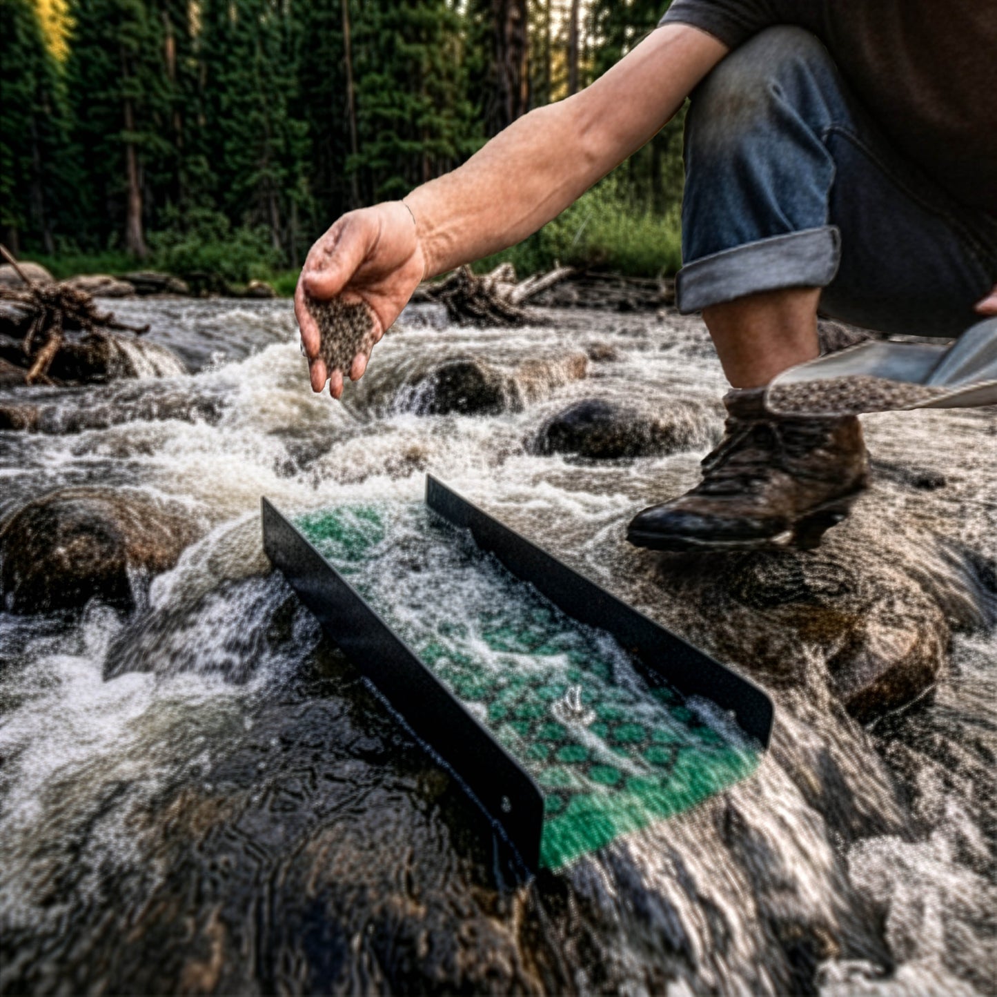 Sluice Fox 12" Pocket Sluice Box – Portable Metal Sluice Kit