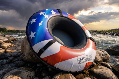 Pack of four Bradley heavy duty tubes for floating the river; Whitewater water tube; Rubber inner tube with cover for river floating; Linking tubes for floating the river; river raft tube