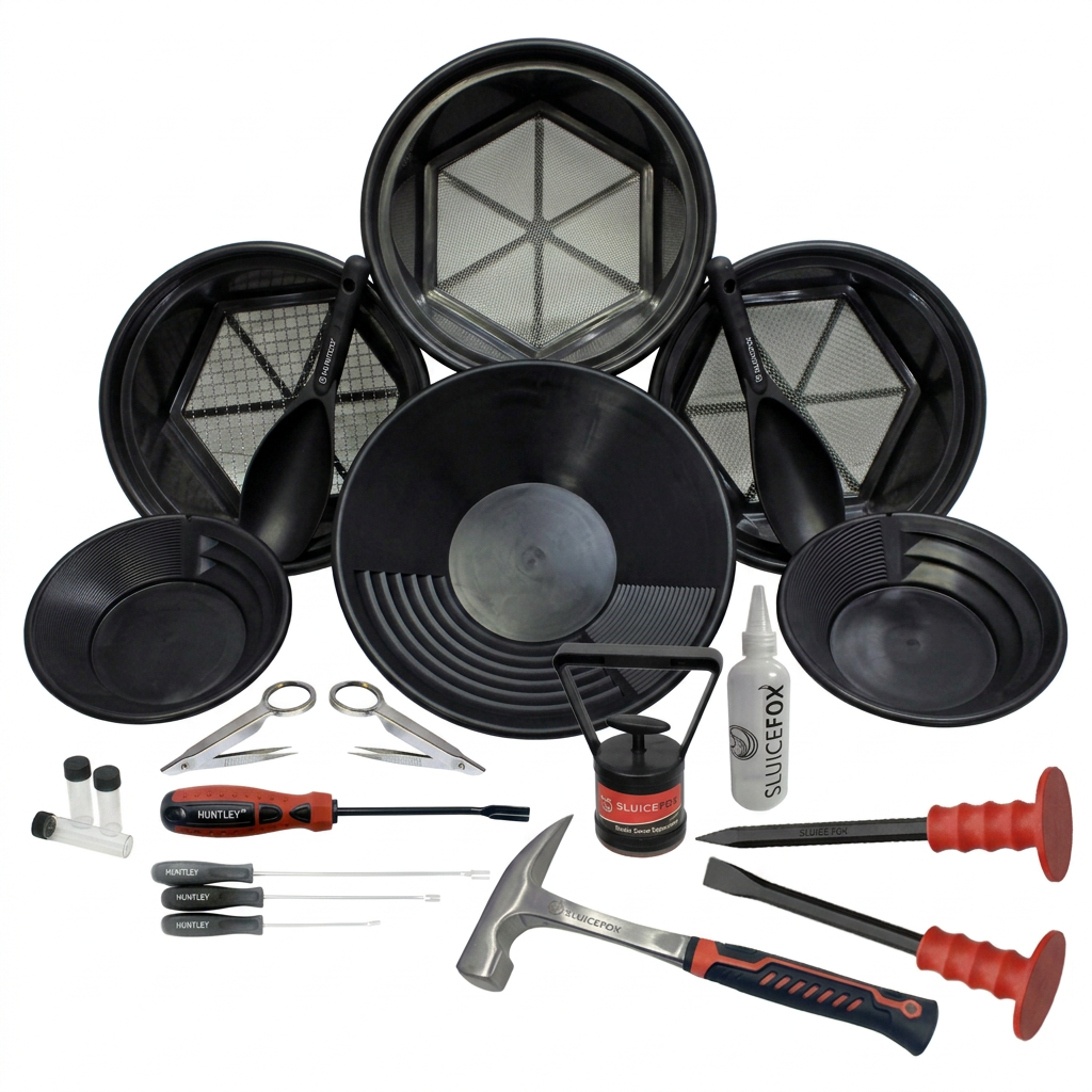 Sluice Fox Gold Panning Kit with Classifiers & Accessories
