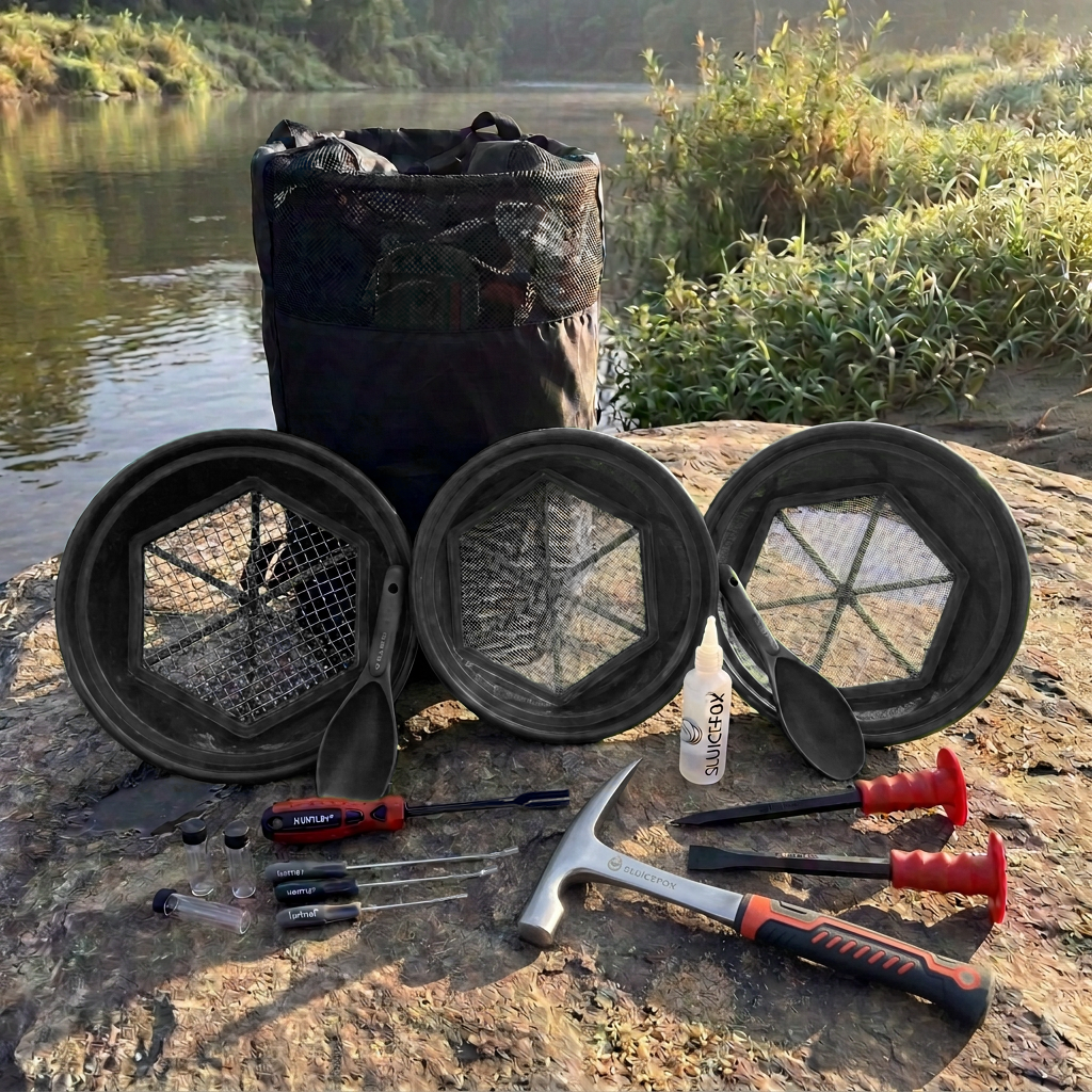 Sluice Fox Gold Panning Kit with Classifiers & Accessories