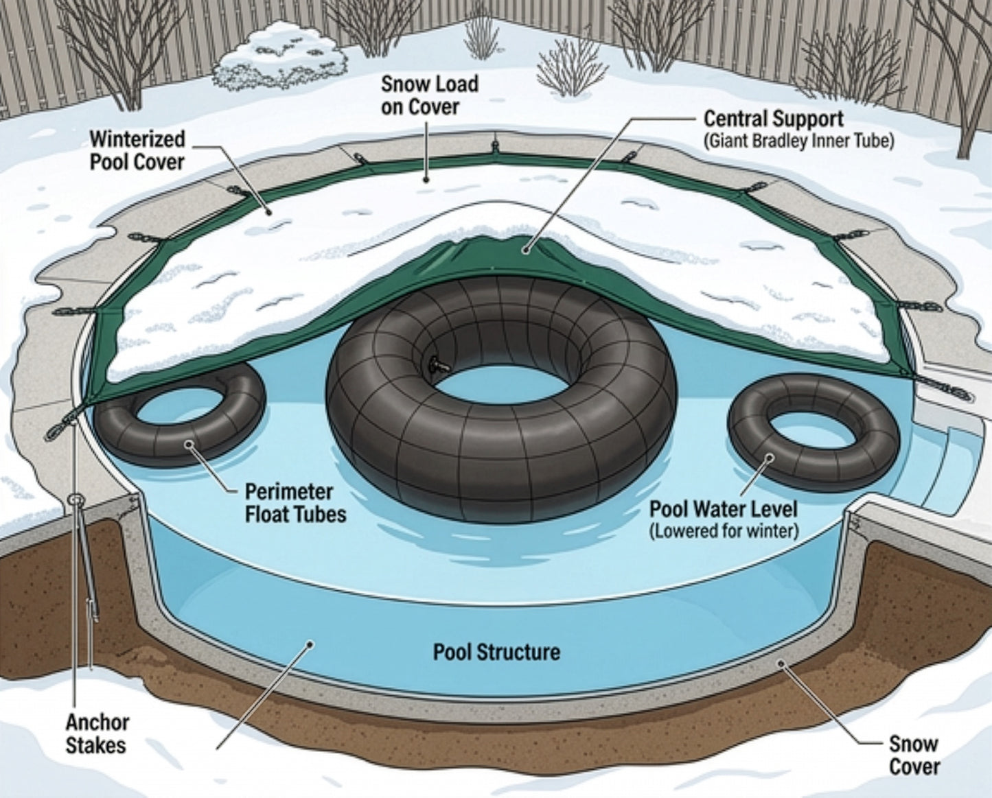 Bradley Heavy Duty Butyl Rubber Inner Tubes – Inflatable Tubes for Snow Sledding, River Floating, Pool Closing, and Whitewater Adventures