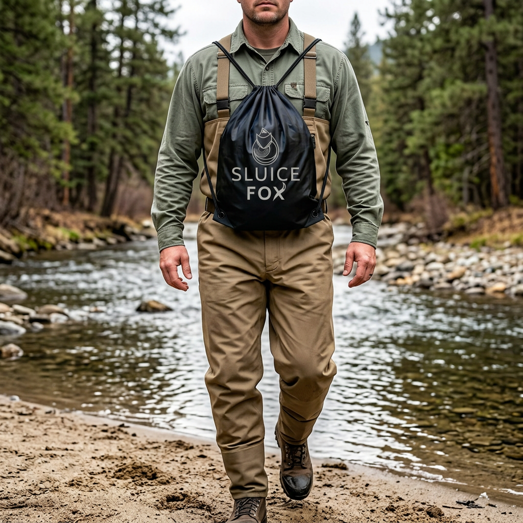 Sluice Fox Drawstring Tote Bag for Prospecting Gear