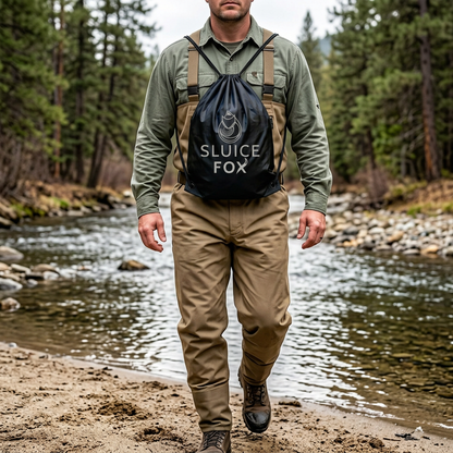 Sluice Fox Drawstring Tote Bag for Prospecting Gear