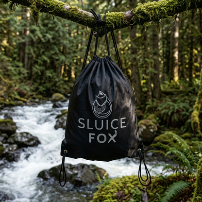 Sluice Fox Drawstring Tote Bag for Prospecting Gear
