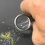 Sluice Fox Stainless Steel Magnifying Glass and Fine Point Tweezers for Gold Prospecting and gold panning kits; 3.75 inch length with 1 inch diameter magnifier