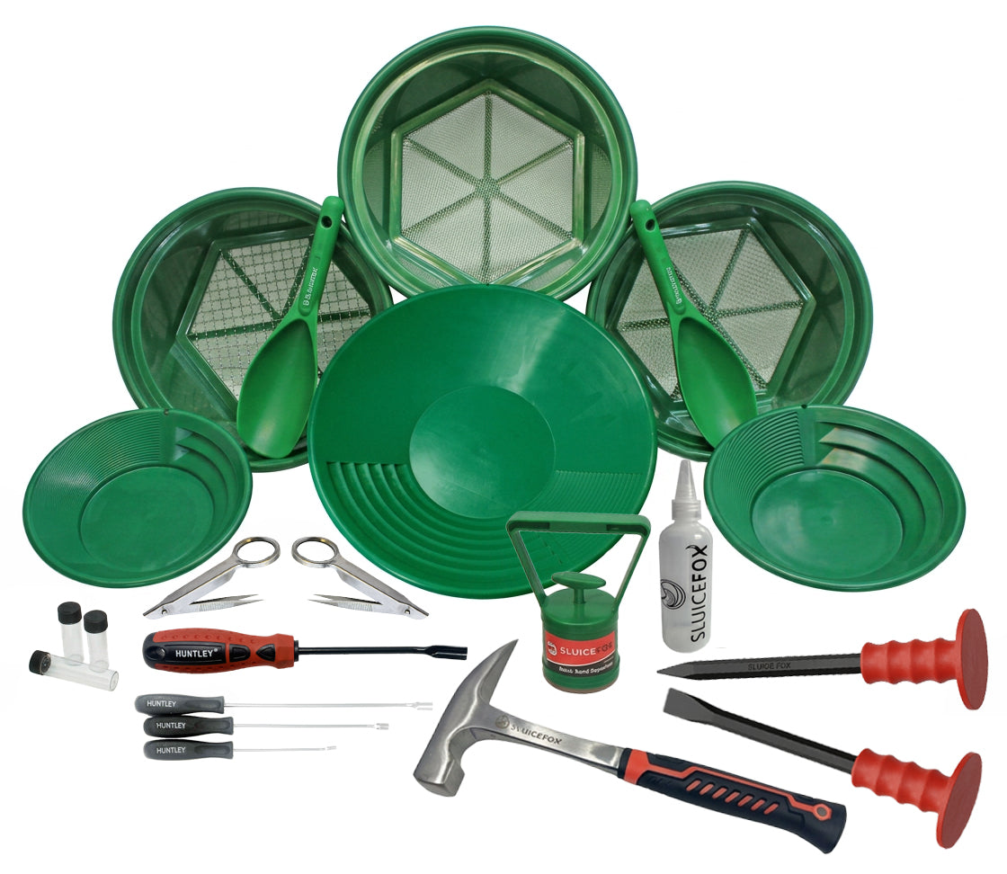 Sluice Fox Gold Panning Kit with Classifiers & Accessories