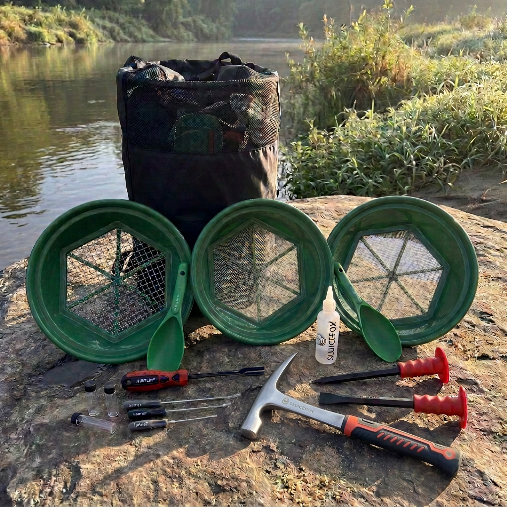 Sluice Fox Gold Panning Kit with Classifiers & Accessories