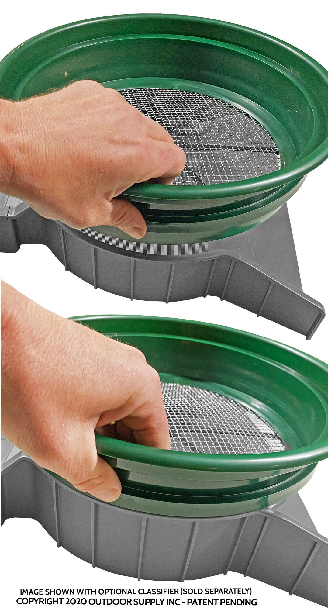 Sluice Fox Portable Expandable Sluice Box for Gold Mining and Prospecting; Includes miner's moss, Hungarian style riffles, and deep V riffles.  Essential tool for gold panning kits