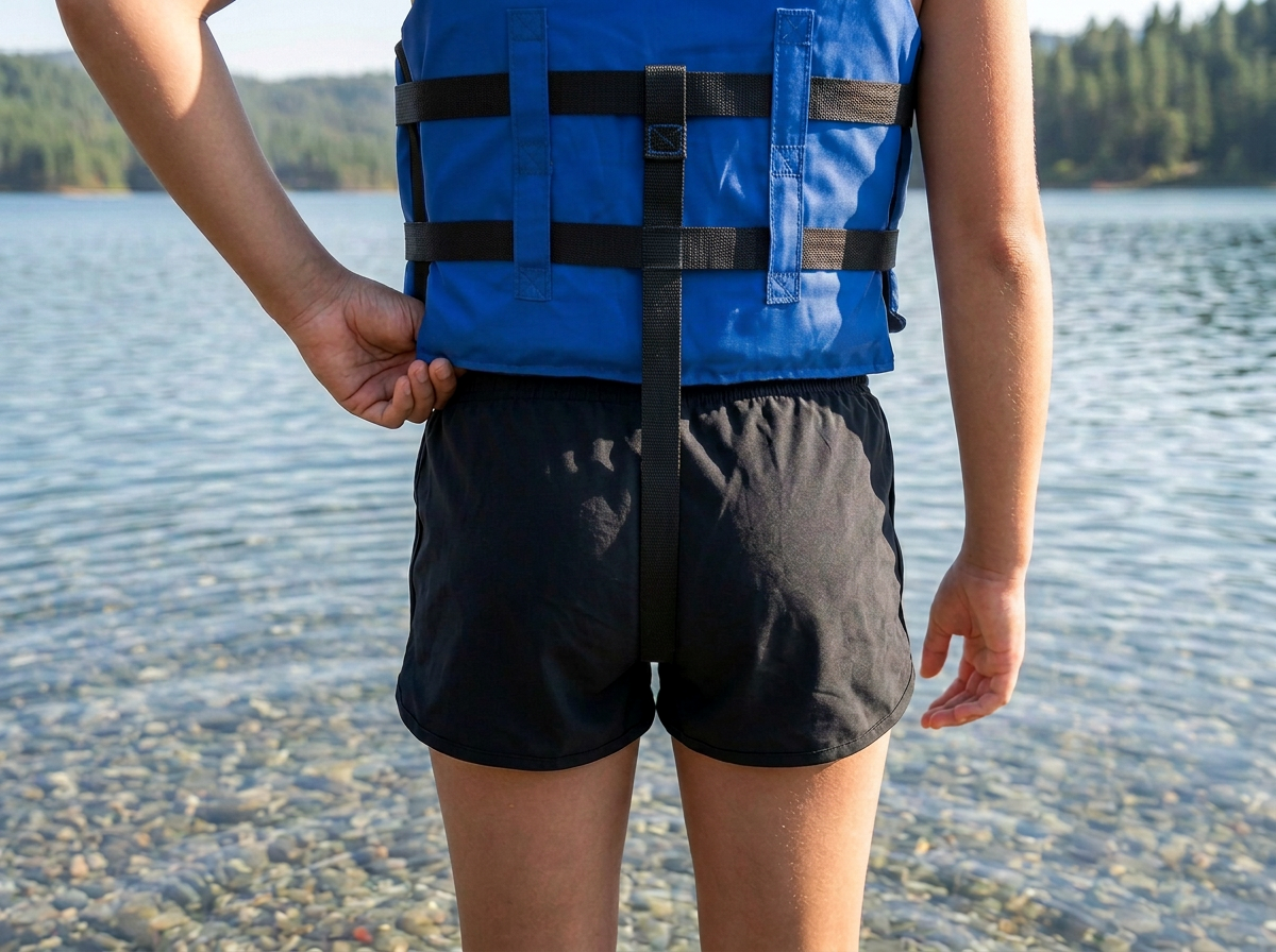 Life jacket paddle vest with Leg Strap; Coast Guard approved Type III PFD flotation device; Jet ski, wakeboard, hardshell kayak vest; Ideal extra PFD for pontoon boat Blue Adult