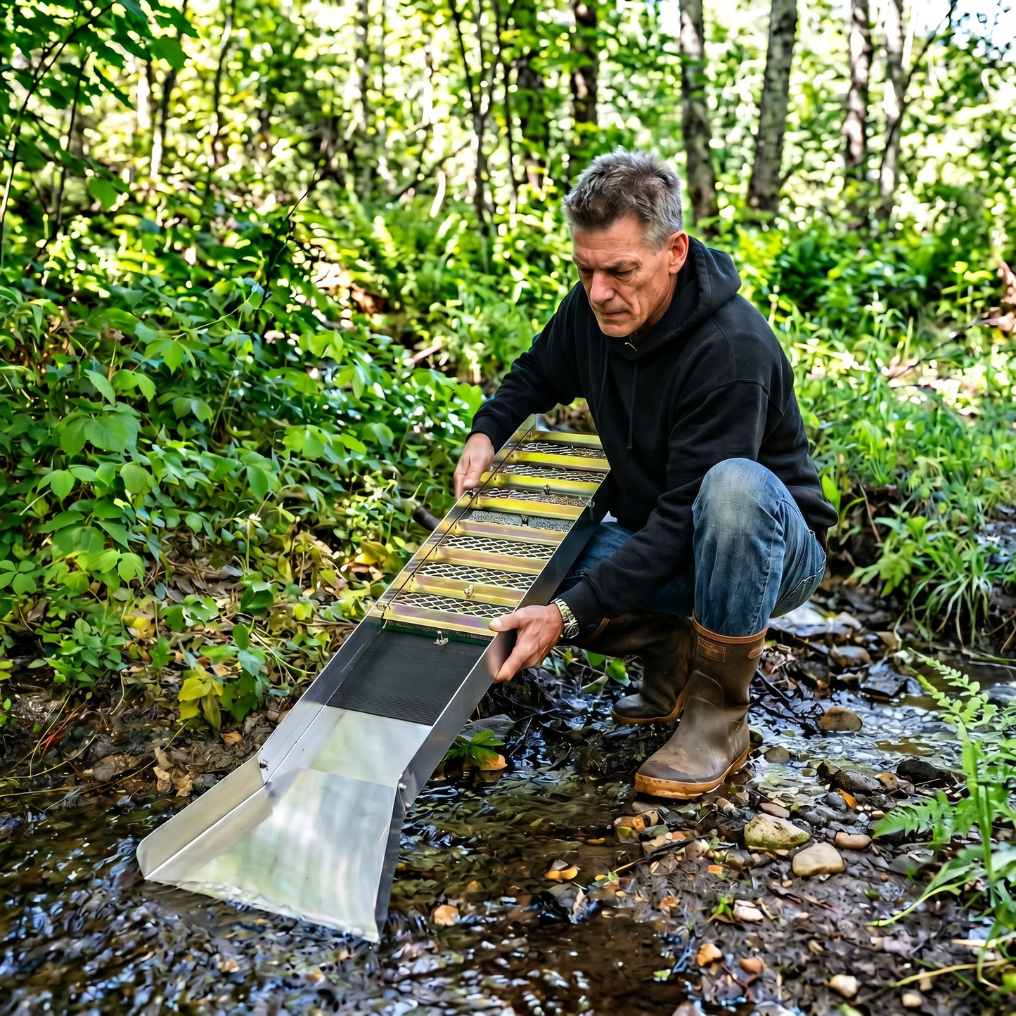 Sluice Fox 50" Folding Aluminum Sluice Box