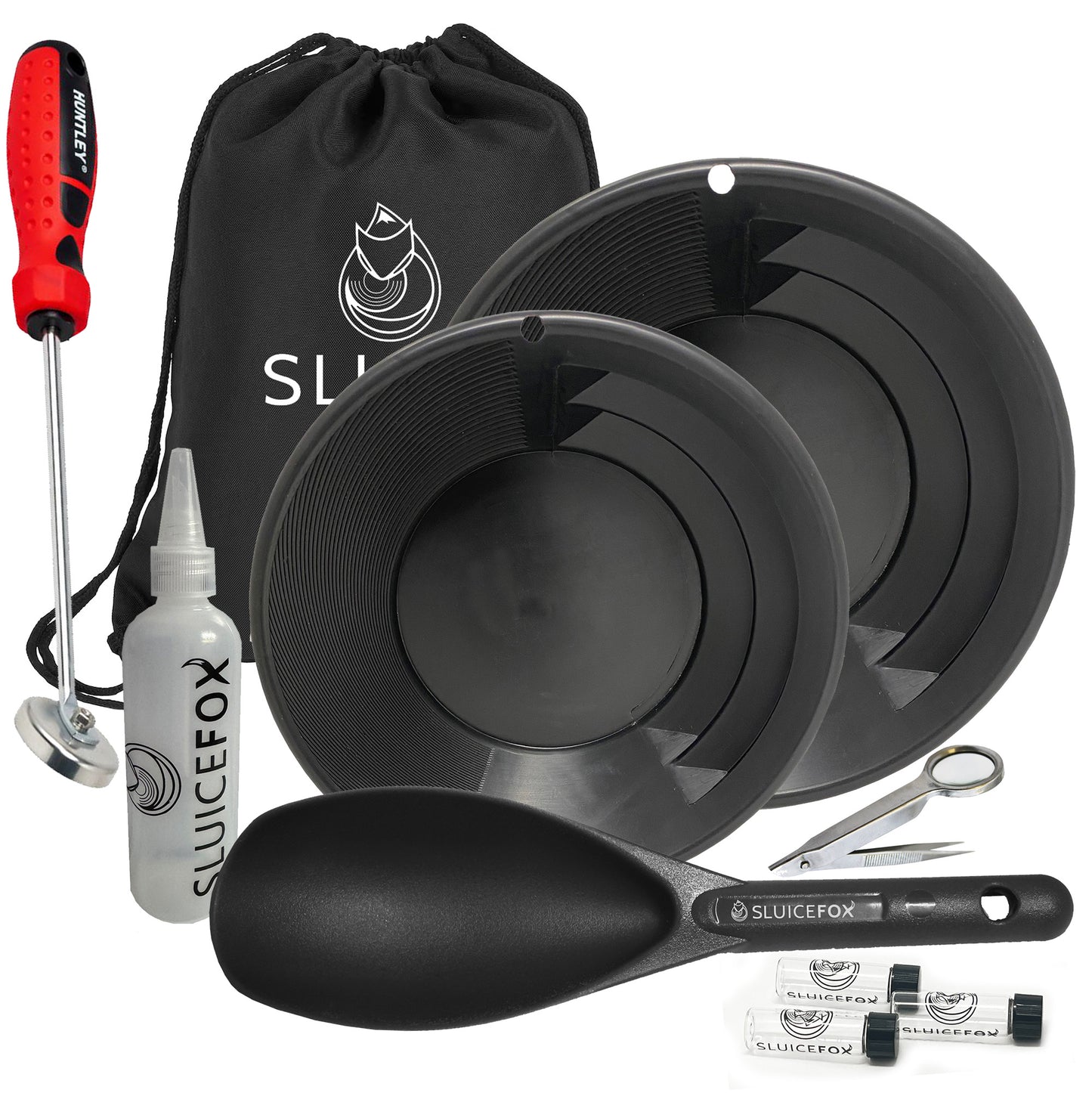 Sluice Fox 10-Piece Gold Panning Kit with Bag