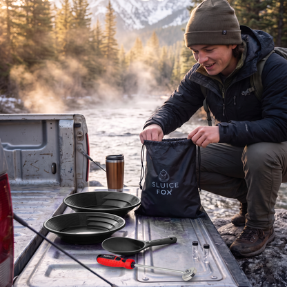 Sluice Fox 10-Piece Gold Panning Kit with Bag