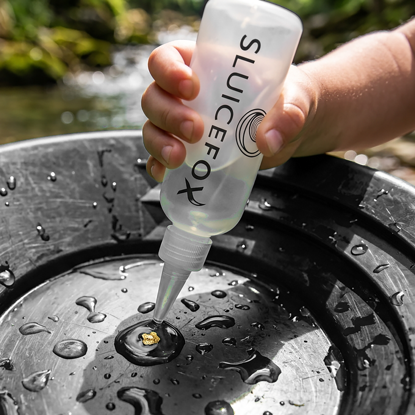 Sluice Fox 3-Piece Gold Panning Kit with Snifter Bottle
