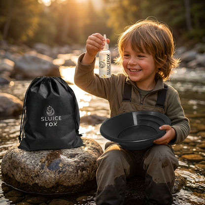 Sluice Fox 3-Piece Gold Panning Kit with Snifter Bottle